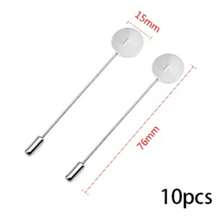 10 件套 DIY 手工饰品材料：胸针、围巾、领饰（女士单针毛衣别针）、圆形底座、空心底座配件 - 一字針 - 查看 7