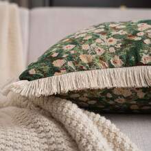 Set Of 2 Poly-Cotton Blend Cushion Covers With Fringe, Boho Cushion Covers With Tassels, Neutral Cotton Tassel Cushion Covers, Decorative Cushion Covers, Throw Pillow Covers For Sofa, Armchair, Home, Bedroom - A - 查看 2