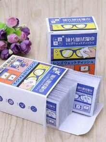 100pcs Practical Eyeglass Cleaning Wipes, Lens Cleaning Cloths, Eyeglass Cleaner Wet Wipes, Lens Cleaning Wet Wipes, Screen Cleaning Wipes, Compact Eyeglass Cleaning Solution For Travel & Personal Care - Multicolor - View 10