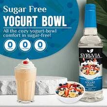 Syruvia Sugar-Free Yogurt Bowl Coffee Syrup - 25.4 Fl Oz Premium Coffee Flavoring Syrup - 0 Calorie - Kosher Syrups, Gluten Free, Perfect For Drinks, Soda, Shakes, Desserts, And More. - 25.4 Fl Oz - View 2