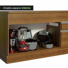 Gabinete Bajo Cocina Madesa Glamy 150cm Con Encimera MM 1 - Marrón - Ver 7