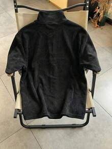 Men's Summer Letter Print Casual Loose Polo Shirt - Black - View 3