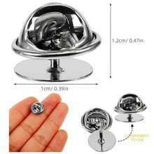 TEHAUX Juego De 50 Agujas Para Alfileres De Pin Backs 10mm Alfileres De Bloqueo Para Pasador De Corbata Broche De Soporte De Alfiler De Esmalte - 1 - Ver 1