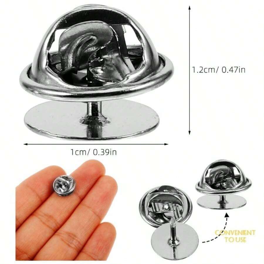 TEHAUX Juego De 50 Agujas Para Alfileres De Pin Backs 10mm Alfileres De Bloqueo Para Pasador De Corbata Broche De Soporte De Alfiler De Esmalte - 1 - Ver 1