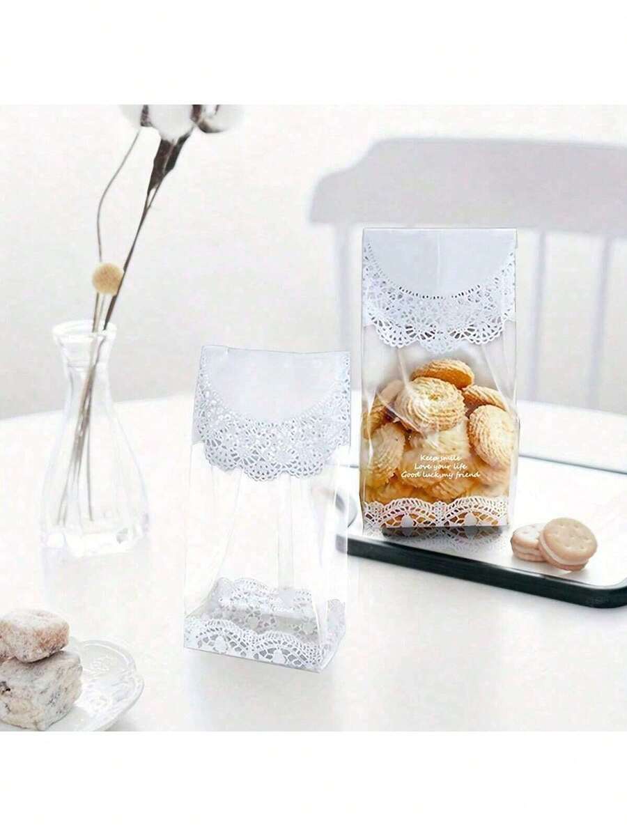 50 قطعة من الأكياس الشفافة للاستخدام المنزلي، مناسبة للكوكيز والحلويات والحلويات، أكياس ذاتية الإغلاق بمقاس 9.05 بوصة في 3.34 بوصة. - متعدد الألوان - مشاهدة 1