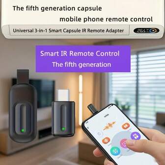 5th Gen Infrared Remote Control Adapter, Compatible With Smartphones: Universal Mini Remote Control For TV, AC, Fan, Camera Etc. - Suitable For Type-C Interface