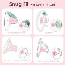 Nipple shield compatible with Elvie Single/Double Electric, Elvie Stride Cup, Medela PersonalFit Flex Shield, pink color, for breastfeeding - como en la foto - Ver 6