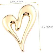 Broche de amor broche de traje de cumpleaos mujer Cupido alfileres decorativos broche de corazn pin de solapa para mujer temperamento accesorios pasador de cuello - 5,7 x 4,3 cm x 4 piezas + dorado x 4 piezas - Ver 5