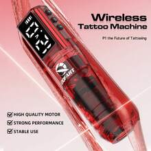 DQFART Wireless Tattoo Gun Kit, All-In-One Tattoo Machine Kit, Equipped With A 1600mAh Power Supply, Digital Display, Tattoo Pen Kit, Complete Tattoo Kit Suitable For Beginners, Including Tattoo Needles, Tattoo Ink, Tattoo Stencils And A Variety Of Tattoo Supplies.
