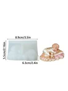 1pc Baby Praying Angel Silicone Mold - High Quality Durable For Clay/Cement/Soap Valentine's Day/Wedding Season/Girls Gift DIY Crafts - White - View 10