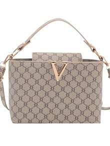 2026年春季新款百搭简约女士手提包 - 米色 - 查看 12