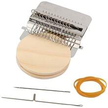 1SET Knit Patch Kit PatchMaker 2.0, Portable Darning Loom For Beginners, Knitpatch Kit For Holes Repair On Socks, Clothes & Jeans, Patchwork Weaving Tool Set For Quickly Sewing Repair(14 Hooks) - 木製的 - 查看 11