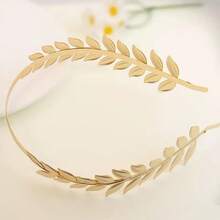 1 Stück Haarschmuck aus Goldlegierung für Frauen, Boho-Blatt-Design, Caesarkrone-Stil, geeignet für Bräute, Partys und den täglichen Gebrauch, Hochzeit Haarschmuck - Gold - Übersicht 6