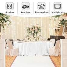 Fitable 6 Pack Ivory Round Table Clothes - 90 Inches In Diameter - Stain Resistant And Washable Tablecloths, Polyester Fabric Table Covers For Wedding, Party, Banquet, Gathering - Ivory90InRound - View 7