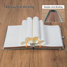 A5 360 Pages Lined Journaling Notebooks With Pen, Journals For Women Men Writing Notebook, Tree Of Life Design, Brown Edge Fine Inner Pocket - Blue - 藍色-A1A5襯裡 - 查看 5