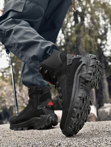 Men's Outdoor Hiking Boots, Desert Training Boots, Trekking Hiking Shoes - Black - View 4