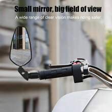 2PCS Espejo Retrovisor de Bicicleta, Espejo , Espejos Ajustables de 360, para Ciclismo de Montaa y Carretera, Compatible con Manillar de 16 - 22 mm - Negro - Ver 7