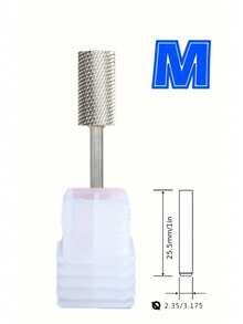 1pc 5.35mm Tungsten Carbide Barrel Nail Drill Bit, Manicure Accessory
