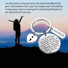 Semicolon Keychain My Story Isn't Over Yet Mental Health Awareness Jewelry Suicide Prevention Awareness Gift - Tác giả của câu chuyện của tôi - Xem 8