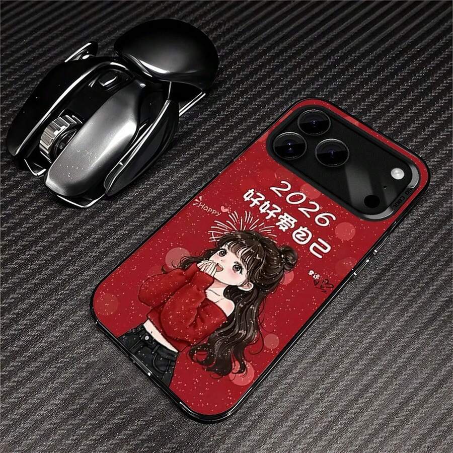 Basic Phone Cases - Kolorowa srebrna obudowa, czarno-biała - srebrna - OEUUJU Szczęśliwego Nowego Roku 2026 - Zobacz 1