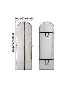 1pc Garment Dust Cover, Household Jacket Dust Bag, Wedding Dust Bag, Thickened Handheld Suit Garment Bag, Foldable Clothes Storage Bag - Multicolor - View 2