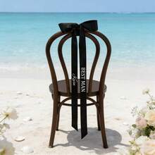 1pc 5cm Wide X 165cm Long Custom Wedding Chair Sash, High-Quality Custom Satin Chair Seat Card, Groomsman & Bridesmaid Reserved Seat Card, Wedding Chair Back Decor Nameplate, Custom Chair Sash - Multicolor - View 16