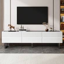 Television Stands & Entertainment Centers - Black + White + MDF + Particle Board - View 7