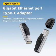 1000Mbps RJ45 以太网适配器，1Gbps 千兆 USB 3.0 Type-C 接口，适用于台式机、笔记本电脑、平板电脑、手机，兼容 Windows、Linux、MacOS、iOS 和 Android 系统。 - 黑色 - 查看 2