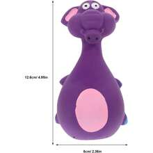 4款狗狗发声橡胶咀嚼玩具，卡通泰迪熊造型，清洁牙齿，防咬训练，柔软耐用橡胶材质，互动投掷游戏，适合小型和中型犬 - 彩色 - 查看 12