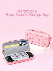 1个粉色蝴蝶结爱心设计保护套/收纳包/底座，适用于Switch2 (2025)/Switch/Switch OLED/Switch Lite，兼容Switch2/Switch OLED/NS/Lite，左右Joy-Con手柄保护套可拆卸，Switch玩家的最佳礼物 - 彩色 - 查看 8