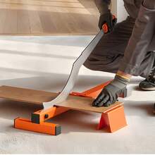 Cortador de piso de vinilo de 12 pulgadas, Cortador de piso laminado de 10 mm grueso con guía de ángulo de corte, Mango de goma, Piedra de afilamiento, Hoja de acero D2 para cortar laminado, Vinilo, Renovación del hogar - 10 mm - Ver 9