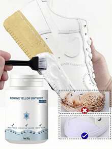 JAYSUING 免洗鞋履清洁套装 - 温和清洁剂，适用于白色鞋子和运动鞋，无需冲洗即可去除污渍和泛黄。大容量，不伤鞋面，多效合一的增白溶液。（随机发货，新旧版本不等） - 彩色 - 查看 2