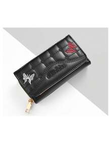 1pc Girl's Medium To Long Embroidered High-End Handbag, Wallet, Multi-Slot Card Bag, Fresh And Cute High-End Handbag, Great Valentine's Day Gift - Multicolor - View 10