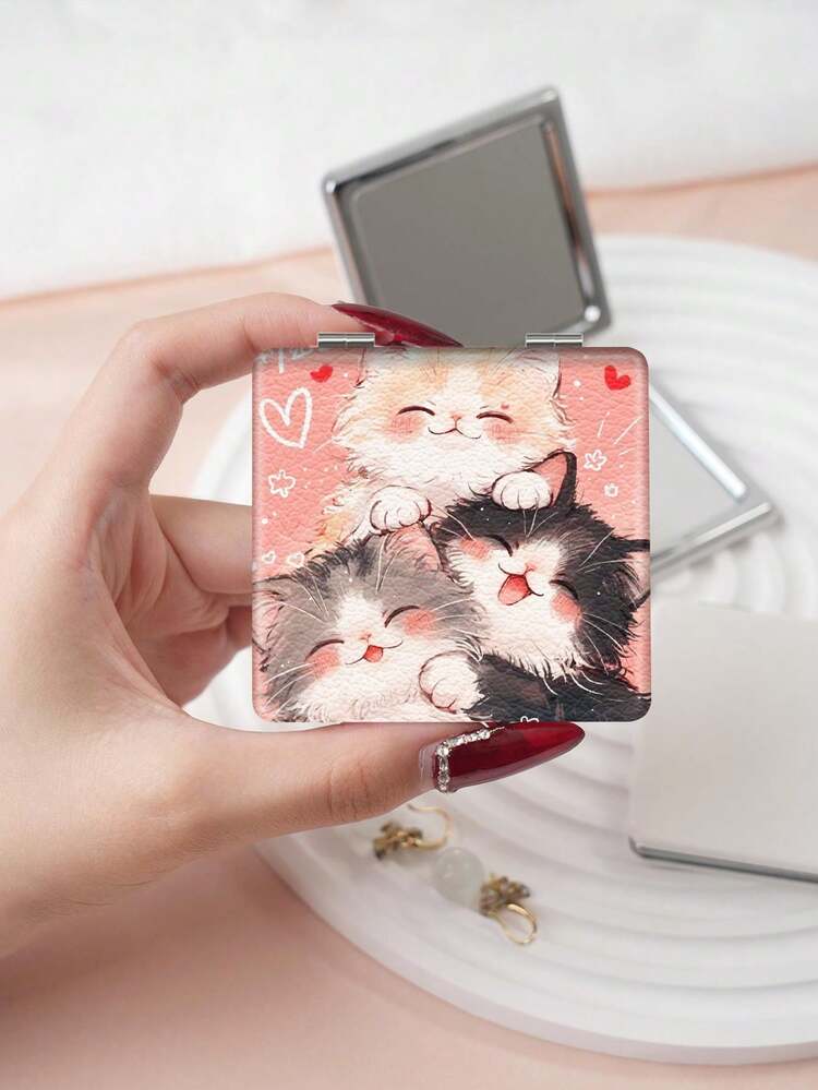 1pc Cute Healing Cat Series Portable Folding Lightweight Compact