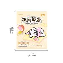 Miniso Maltese Series Steam Eye Mask (5 Packs Strawberry Flavor), Soft Non-Woven Fabric Material, 20-Minute Constant Temperature Hot Compress, Relieve Eye Fatigue, Suitable For Office Lunch Break/Home Relaxation/Travel Rest, Cute Fragrance Eye Care Patch(1 PC) - Yellow - View 11
