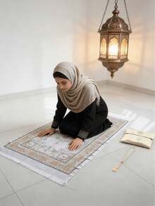 Portable Prayer Mat, Muslim Prayer Rug, Islamic Gift, Portable Muslim Prayer Mat With Compass, Tasbih And Storage Bag, Red Party Outfit Travel Protective Mat (Can Be Placed Under Chair), Gift, Lightweight Travel Prayer Mat - Multicolor - View 2
