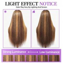 13x4蕾丝前额假发，混合发丝，200%密度，直发蕾丝前额假发，13x4高清透明蕾丝手工编织无胶假发，巴西发前额假发，预先拔毛并带有婴儿发，巴西处女发假发，女士款 - SP4/27 - 查看 8