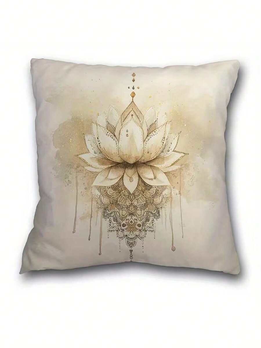 1/2/4件装波西米亚风靠垫套 - 方形沙发枕套，带拉链封口，柔软绒面材质，适用于沙发、床、椅子装饰，可机洗，装饰摆件（不含枕芯）