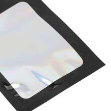 100pcs Resealable Odor Proof Pouch Holographic Smell Proof Packaging Bag with Clear Window for Lip Gloss Black - Multicolor - Ver 7