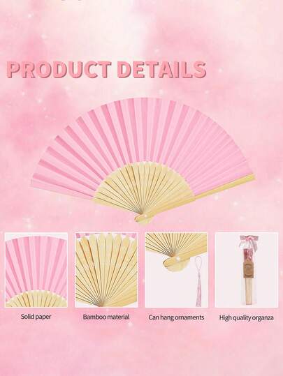 5/25/50pcs Folding Fans Wedding Fans Bamboo Hand Held Sandalwood Fans With Thank You Cards, Tassels And Gift Bags For Wedding Guests Party Favors Bridal Shower Church Decoration Imitated Silk Fabric Bamboo Folded Hand Fan Bridal Dancing Props Church Wedding Party Favors With Organza Bags.
