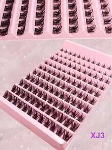 120pcs Cartoon Style Thick Eyelash Extensions, DIY Eyelash Cluster, Individual Eyelash Extensions For Home Use