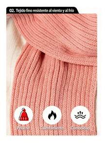 TendenciaGorro Bufanda Conjunto Para Frio Invierno Tejido Lana  MujerCalidad premium - Beige - Ver 6