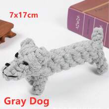 1Pc Bite Resistant Rope Dog Toy Pet Cleaning Teeth Chew Toys Cute Animals Shape Dog Molar Biting Rope Knot Ball - Multicolor - View 6