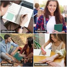 EUSOAR Students Ruled Spiral Notebook, A5 3packs 5.5\X8.3\ 120 Pages Lined Writing Journal, Memo Notepad Sketchbook, Students College Office Subject Diary Ruled Spiral Book Journal- Green Cover - 深綠色 - 查看 6