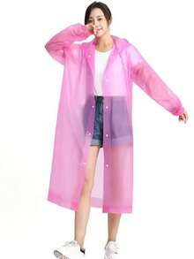 A Black Long Cape Raincoat For Adults, Men And Women, Waterproof Jacket, Rain Cape Hooded, Black Adult Windbreaker Style Raincoat, Windproof Hat, Rope Rain Cape, Lengthened And Thickened, Spot Fishing Rain Cape,Spring Summer Picks,Brides Maid Gifts,Room,Bedroom Decor,Beach,Travel,For Men,For Women,Vacation,Cute Stuff - Black - View 16