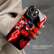 La funda de teléfono con espejo y diseño de coche clásico rojo también funciona como espejo y es compatible con  17,  16 Pro Max,  15 Pro Max,  13 y  12. Fabricada en TPU, ofrece protección contra golpes y caídas. Un regalo perfecto para amantes de los coches, familiares, amigos, ocasiones especiales y celebraciones. - Negro - Ver 6
