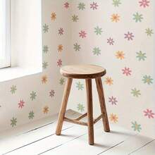 1pc Colorful Daisy Floral Flower Wall Stickers Decals For Bathroom Kitchen Bedroom Playroom Home Wall Decor - Multicolor - View 6