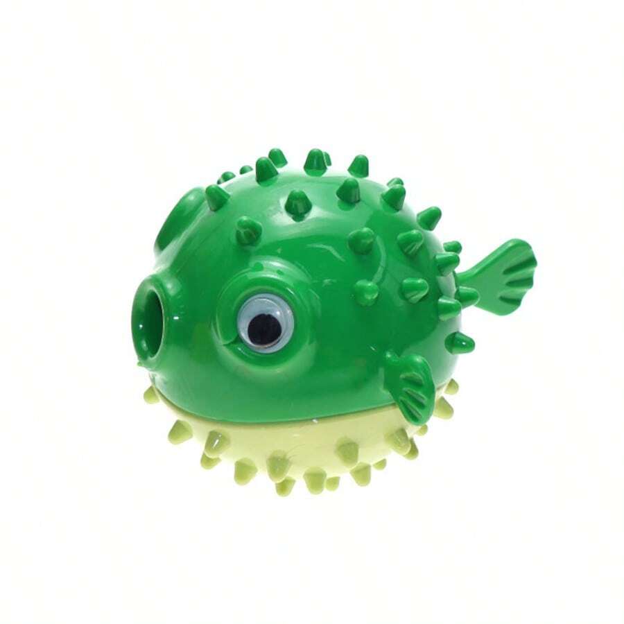 Cute Red Puffer Fish Cat Toy, Spike Chew Resistant Cat Teaser Toy, Interactive Self-Playing Cat Toy