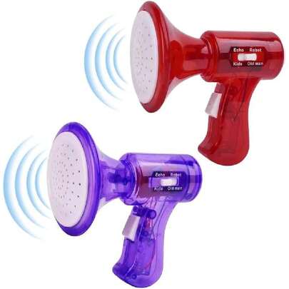 Megáfono para Niños EASYTAO 2PCS (Rojo y Morado) Cambiador de Voz con 4 Efectos de Sonido Diferentes, Juguetes de Regalo para Niños y Niñas,38939187