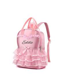 Customizable Ballet Dance Backpack, Embroidered Craft, Small Girls' Storage Bag, Dance Bag, Pink, Modern Style - Multicolor - View 5